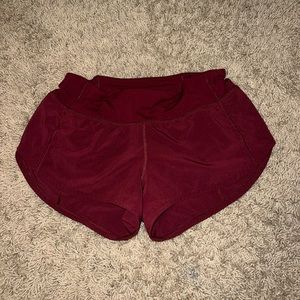 Maroon Lululemon Speed Up Low-Rise Short 2.5”